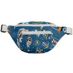 Seamless-pattern-funny-astronaut-outer-space-transportation Fanny Pack by Jancukart