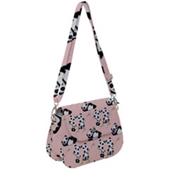 Pandas Pattern Panda Bear Saddle Handbag by Wegoenart