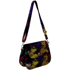 Abstract Painting Colorful Saddle Handbag by Wegoenart