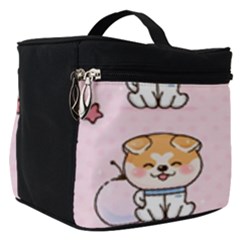 Set Kawaii Smile Japanese Dog Cartoon Make Up Travel Bag (small) by Wegoenart