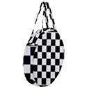 Chess board background design Giant Round Zipper Tote View3