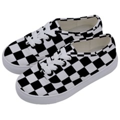 Chess Board Background Design Kids  Classic Low Top Sneakers by Wegoenart