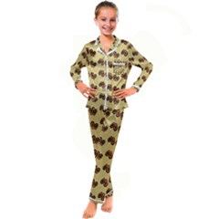 Pastel Papaya Kid s Satin Long Sleeve Pajamas Set by ConteMonfrey