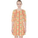 Pineapple Orange Pastel Quarter Sleeve Pocket Dress View1