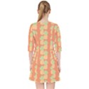 Pineapple Orange Pastel Quarter Sleeve Pocket Dress View2