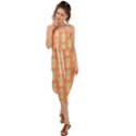 Pineapple Orange Pastel Waist Tie Cover Up Chiffon Dress View1