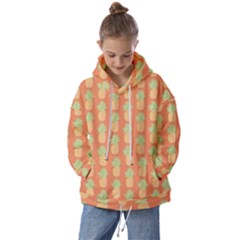 Pineapple Orange Pastel Kids  Oversized Hoodie by ConteMonfrey