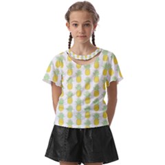 Pineapple Glitter Kids  Front Cut Tee by ConteMonfrey