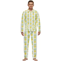 Pineapple Glitter Men s Long Sleeve Velvet Pocket Pajamas Set by ConteMonfrey