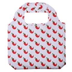 Small Mini Peppers White Premium Foldable Grocery Recycle Bag by ConteMonfrey