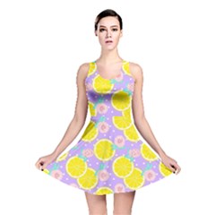 Purple Lemons  Reversible Skater Dress by ConteMonfrey