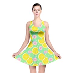 Green Lemons Reversible Skater Dress by ConteMonfrey