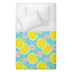 Blue Neon Lemons Duvet Cover (single Size) by ConteMonfrey