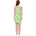 Blue neon lemons Summer Tie Front Dress View2