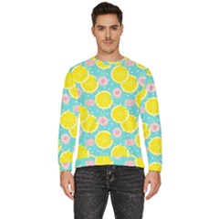 Blue Neon Lemons Men s Fleece Sweatshirt by ConteMonfrey