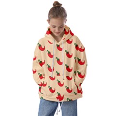 Small Mini Peppers Pink Kids  Oversized Hoodie by ConteMonfrey