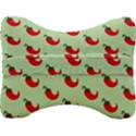 Small Mini Peppers Green Velour Seat Head Rest Cushion View2