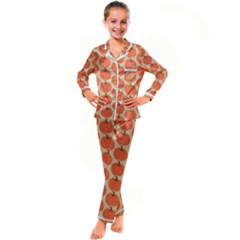 Cute Pumpkin Kid s Satin Long Sleeve Pajamas Set by ConteMonfrey