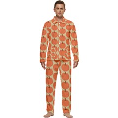 Cute Pumpkin Men s Long Sleeve Velvet Pocket Pajamas Set by ConteMonfrey