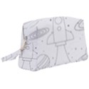 Going To Space - Cute Starship Doodle  Wristlet Pouch Bag (Large) View1