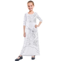 Little Boy Explorer Kids  Quarter Sleeve Maxi Dress by ConteMonfrey