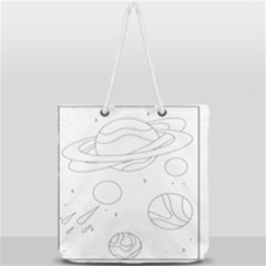 The Cuteness Of Saturn Full Print Rope Handle Tote (large) by ConteMonfrey