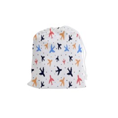 Sky Birds - Airplanes Drawstring Pouch (medium) by ConteMonfrey