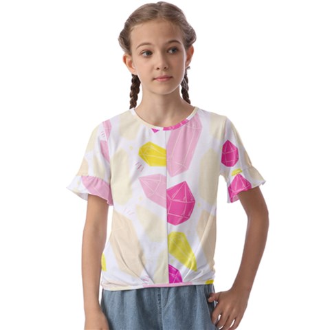 Crystal Energy Kids  Cuff Sleeve Scrunch Bottom Tee by ConteMonfrey