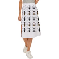 Ants Insect Pattern Cartoon Ant Animal Midi Panel Skirt by Ravend