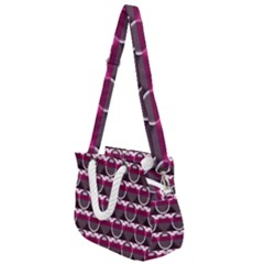 Background Geometric Pattern Orb Pattern Rope Handles Shoulder Strap Bag by Ravend