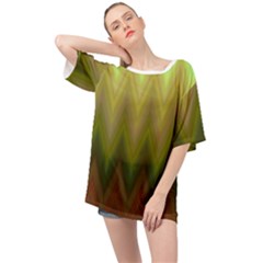 Zig Zag Chevron Classic Pattern Oversized Chiffon Top by Celenk