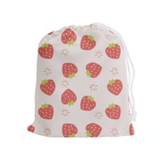 Strawberries Pattern Design Drawstring Pouch (xl) by Wegoenart