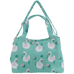 Elegant Swan Seamless Pattern Double Compartment Shoulder Bag by Wegoenart