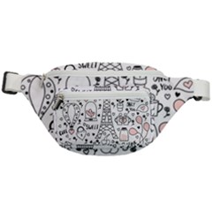 Big Collection With Hand Drawn Object Valentine Day Fanny Pack by Wegoenart