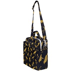 Background-with-golden-birds Crossbody Day Bag by Wegoenart