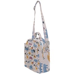 Wild-animals-seamless-pattern Crossbody Day Bag by Wegoenart