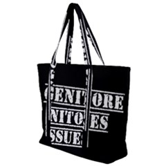 Genitore Issues  Zip Up Canvas Bag by ConteMonfrey