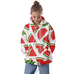 Watermelon Cuties White Kids  Oversized Hoodie by ConteMonfrey