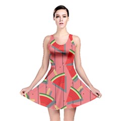 Red Watermelon Popsicle Reversible Skater Dress by ConteMonfrey