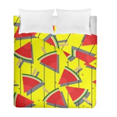 Yellow Watermelon Popsicle  Duvet Cover Double Side (full/ Double Size) by ConteMonfrey