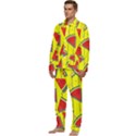 Yellow Watermelon Popsicle  Men s Long Sleeve Velvet Pocket Pajamas Set View3