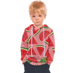 Red Watermelon  Kids  Overhead Hoodie by ConteMonfrey