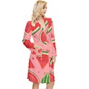 Red Watermelon  Long Sleeve Velour Robe View3