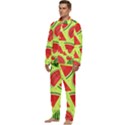 Pastel Watermelon   Men s Long Sleeve Velvet Pocket Pajamas Set View3