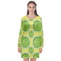 Lemon Cut Long Sleeve Chiffon Shift Dress  View1