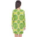 Lemon Cut Long Sleeve Chiffon Shift Dress  View2