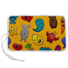 Graffiti Characters Seamless Ornament Pen Storage Case (l) by Wegoenart