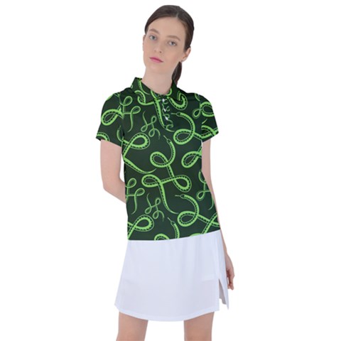 Snakes Seamless Pattern Women s Polo Tee by Wegoenart