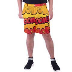 Explosion Boom Pop Art Style Men s Pocket Shorts by Wegoenart