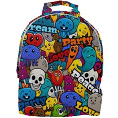 Graffiti Characters Seamless Pattern Mini Full Print Backpack by Wegoenart